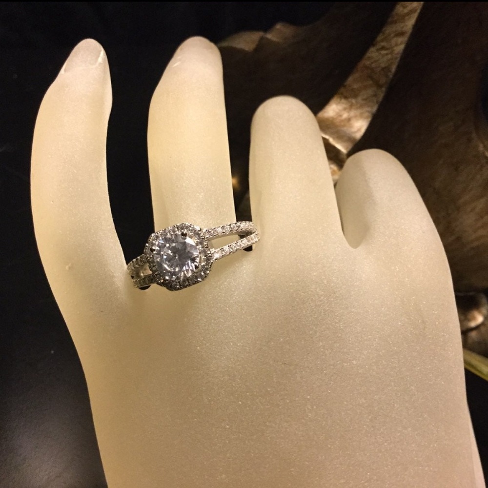Wedding Engagement 3 Carat Diamond Rings Moissanite Luxurious Jewelry Lab Grown